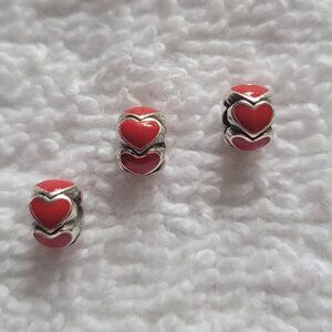 3X Brighton MINI Ring of Hearts Beads New Retired